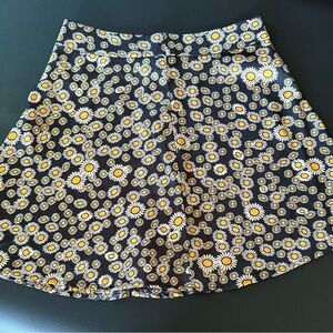 Free People Floral Polyester Silk-Like Mini Skirt w/ Daises Size 2 SX EUC